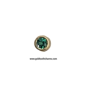 Emerald Bezel Tooth Jewelry