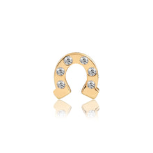 Load image into Gallery viewer, Crystal Horseshoe Tooth Charm
