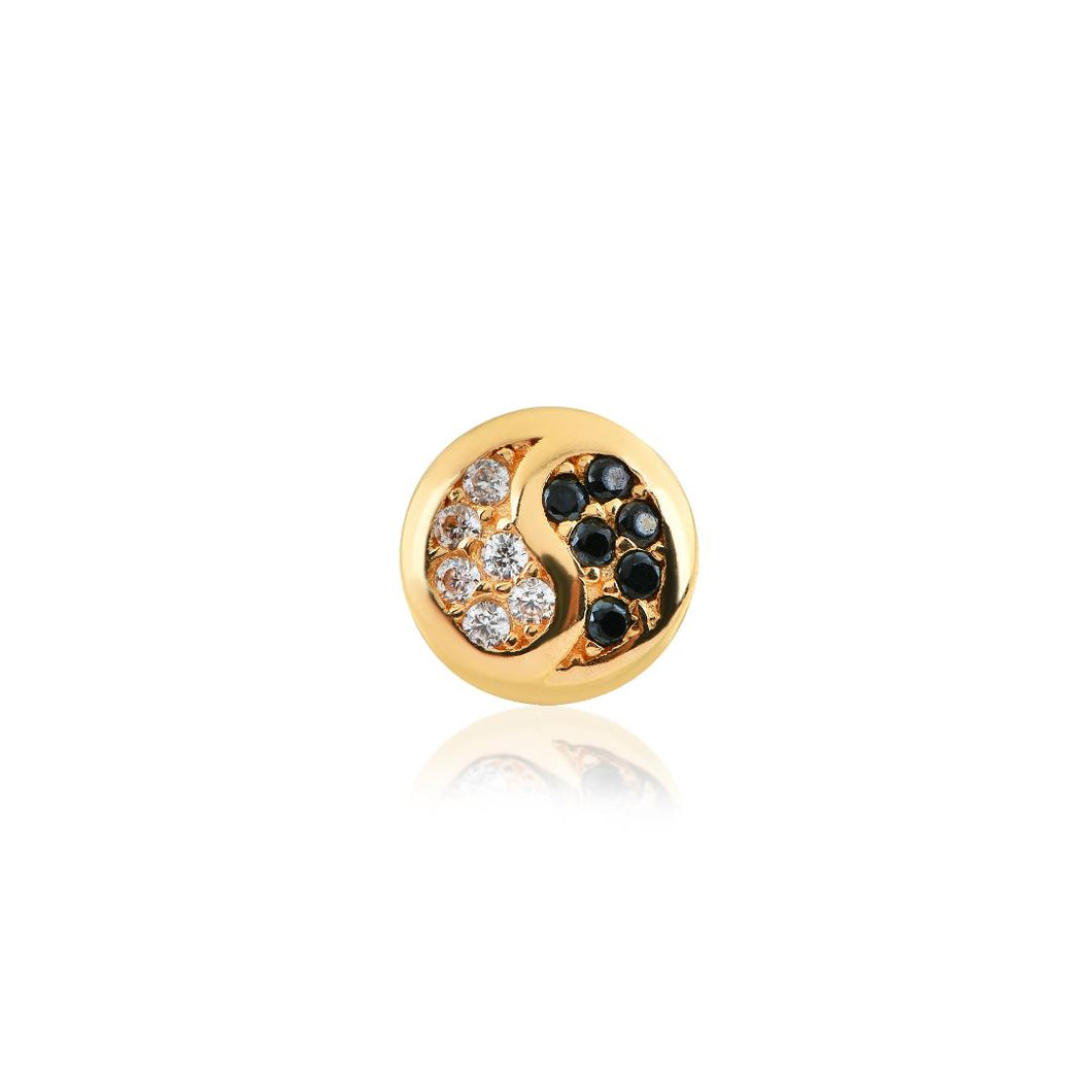 Crystal Yin Yang Tooth Charm