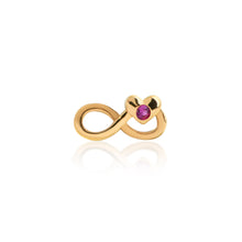Load image into Gallery viewer, Infinity with Crystal Heart Tooth Charm
