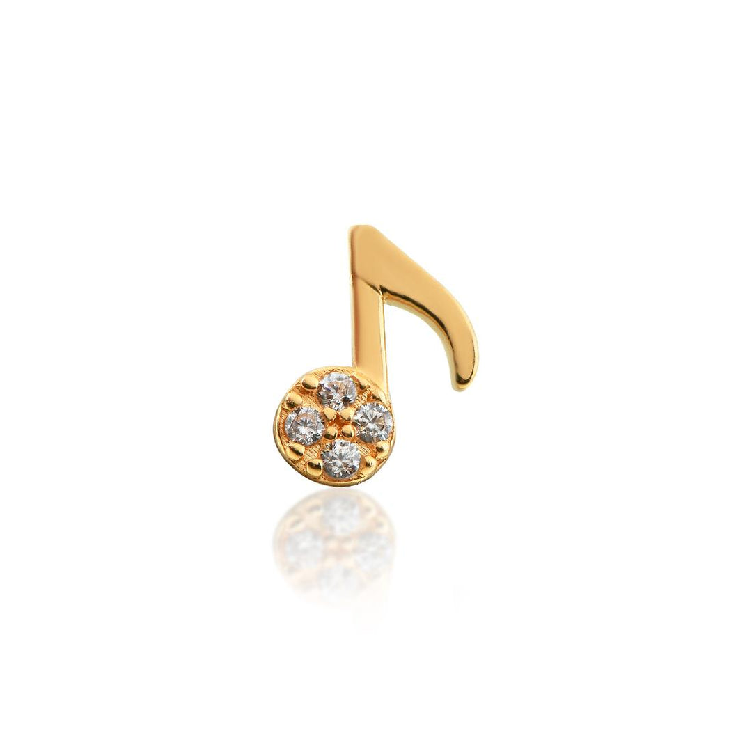 Crystal Music Note Tooth Charm