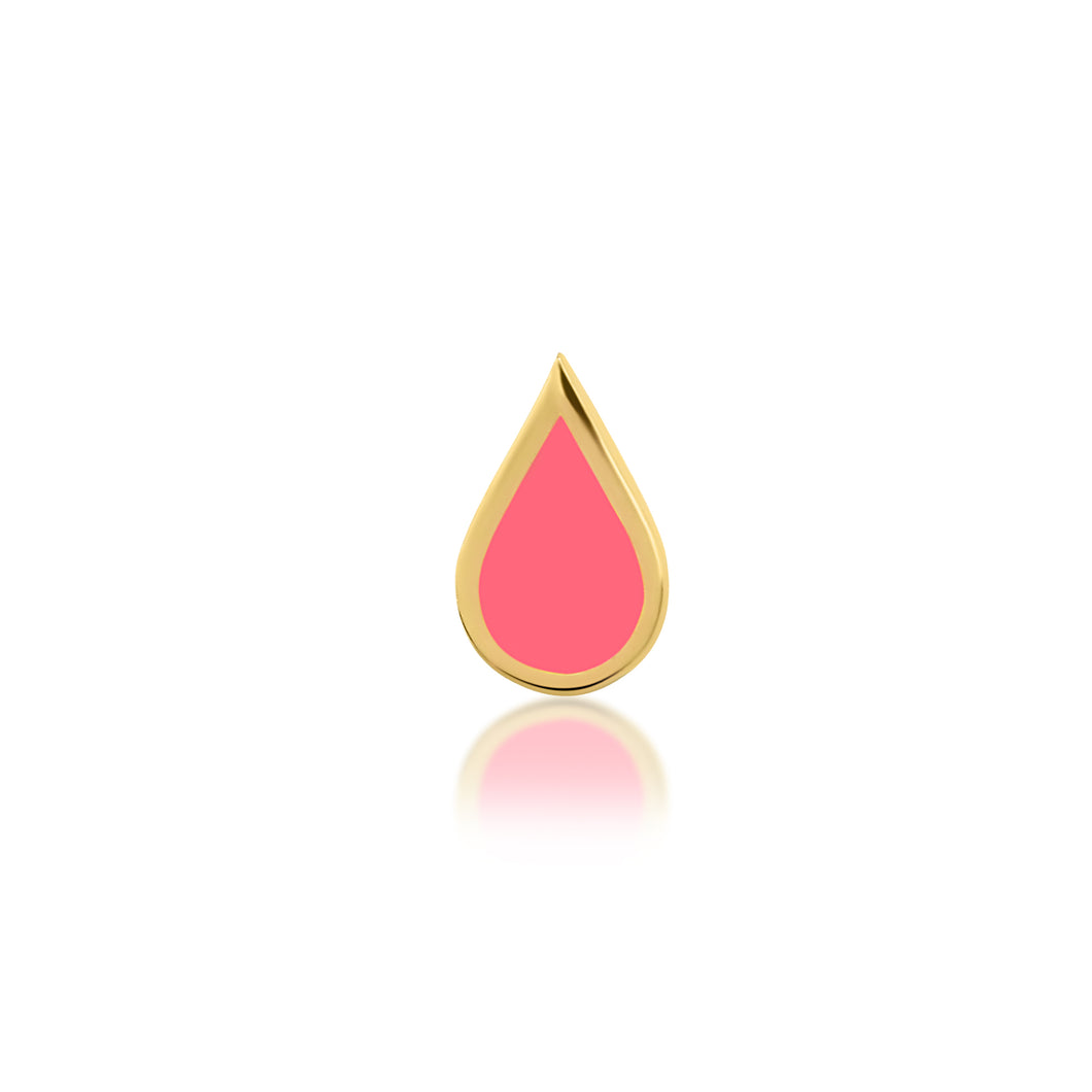 Neon Red Teardrop