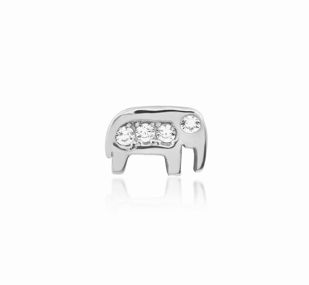 Crystal Elephant Tooth Charm
